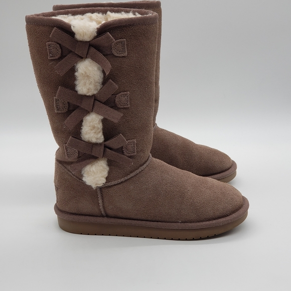 Koolaburra by UGG Victoria Bows - Tall boots  Cinder Size 2 - Picture 1 of 12